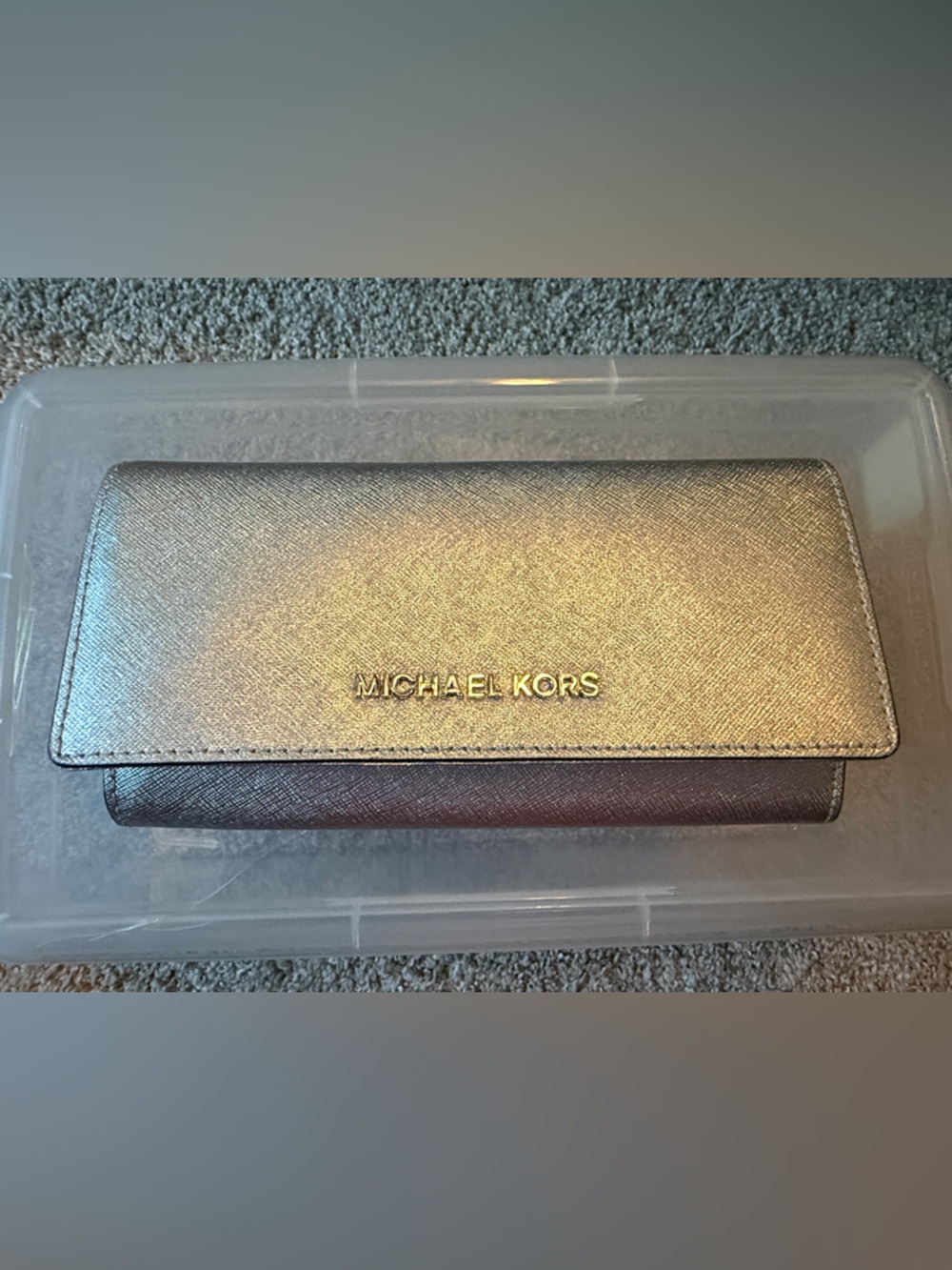 Michael Kors Metallic Silver Continental Wallet